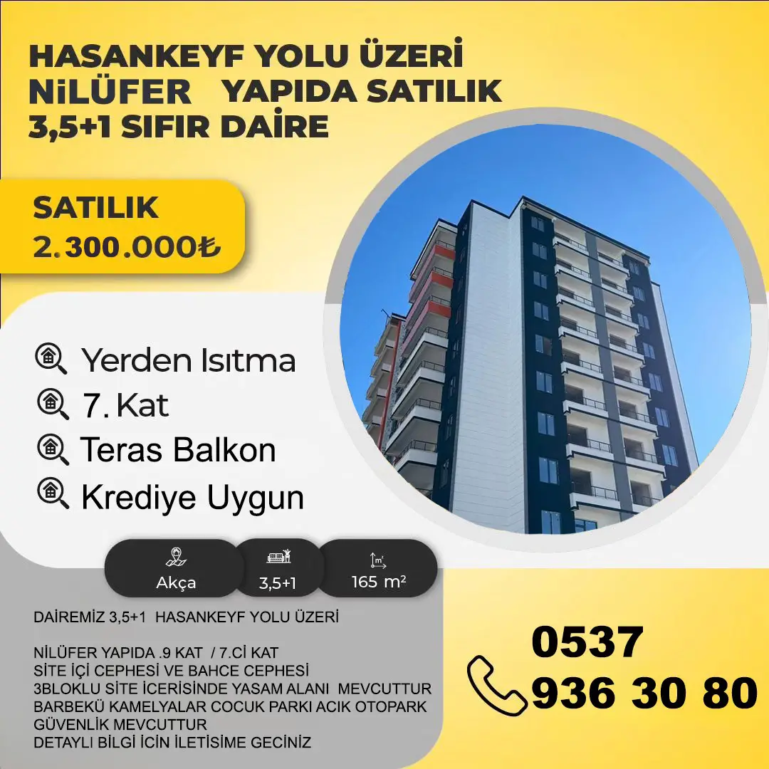 NİLÜFER Yapıda Satılık Daire